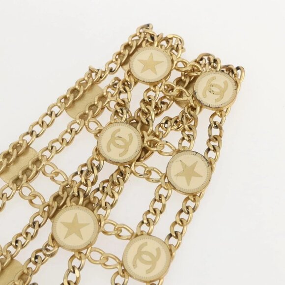 CHANEL Chain Belt metal Gold CC Auth 159438SAM main image 5